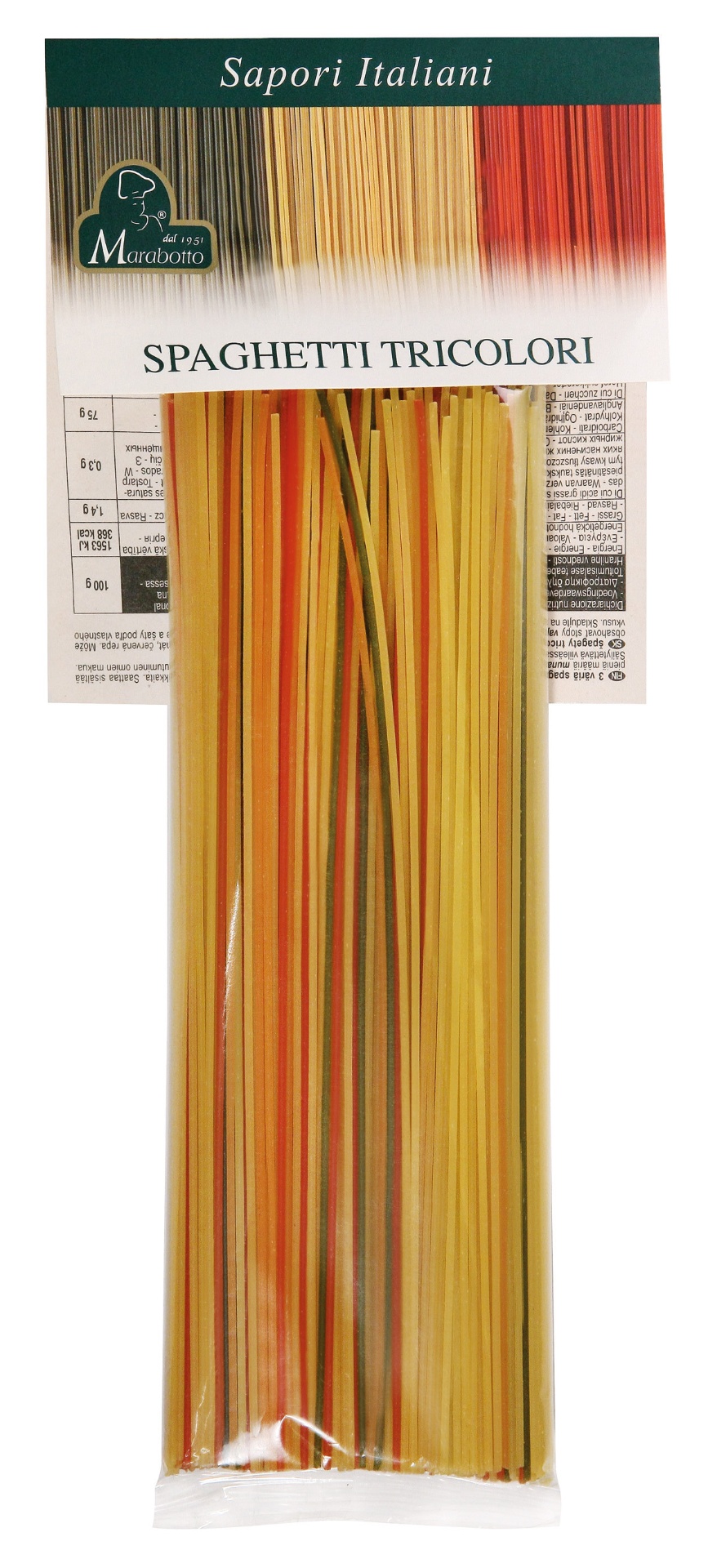 SPAGHETTI TRICOLORI (26 cm)