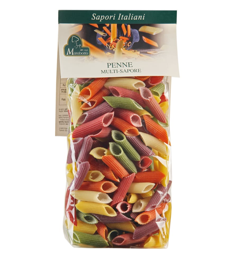 pasta colorata penne multi sapore sapori italiani marabotto