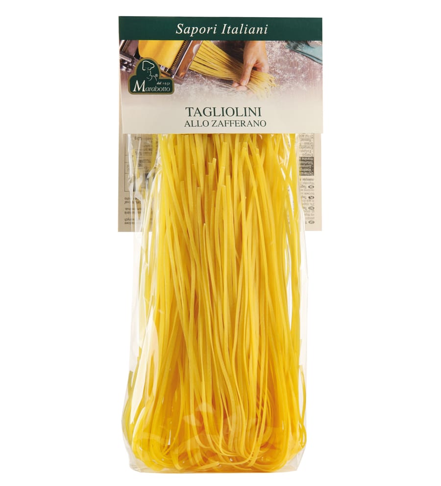 tagliolini allo zafferano sapori italiani marabotto